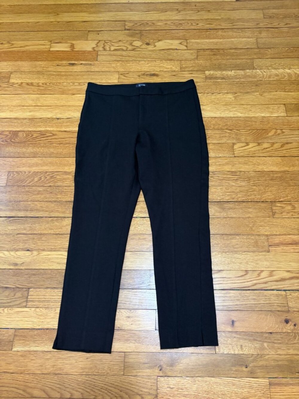 NYDJ Womens Pull On Black Ankle Pants Size 12 Stretch Lift Tuck Casual Career